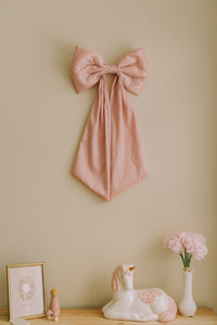 Large wall bow - Pink Tafetta